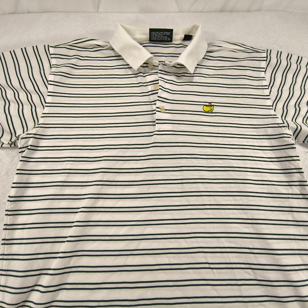 Masters Collection Casual Short Sleeve Polo Shirt Adult Mens Size Large L White